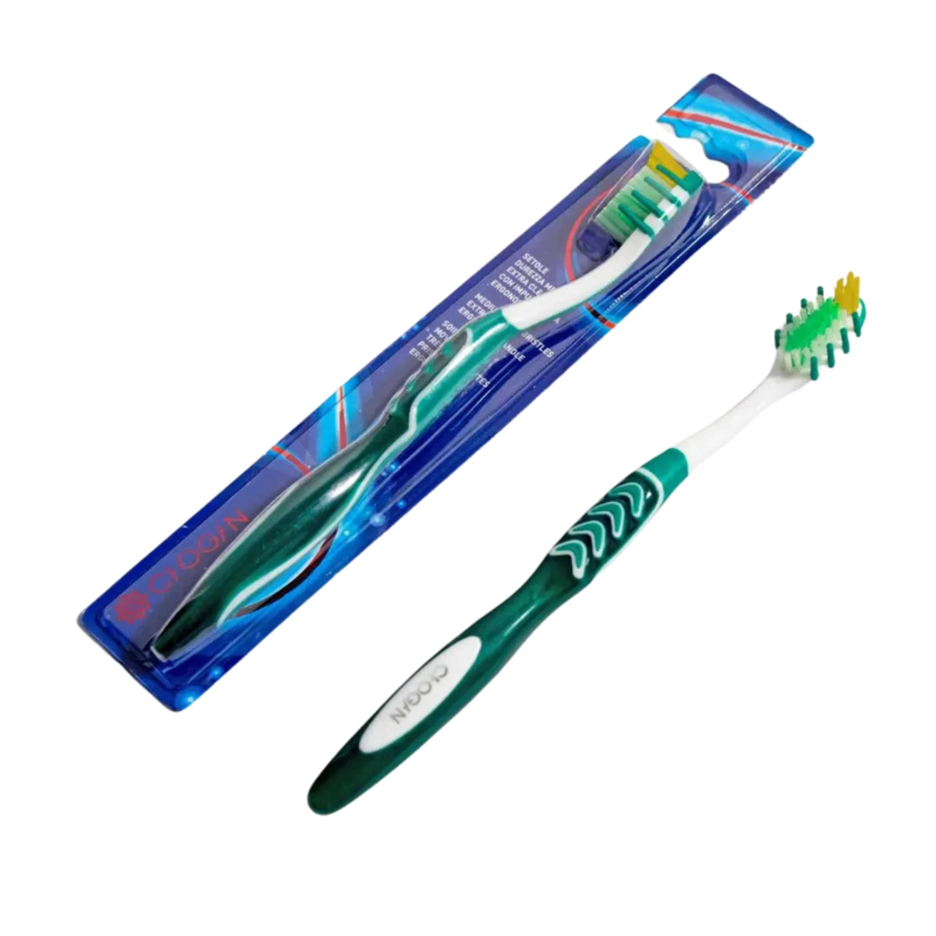 Brosse à dents extra clean - Soies Moyennes  - VERT-BLANC - N° SPZ07 - JosMir Beauty & Luxury