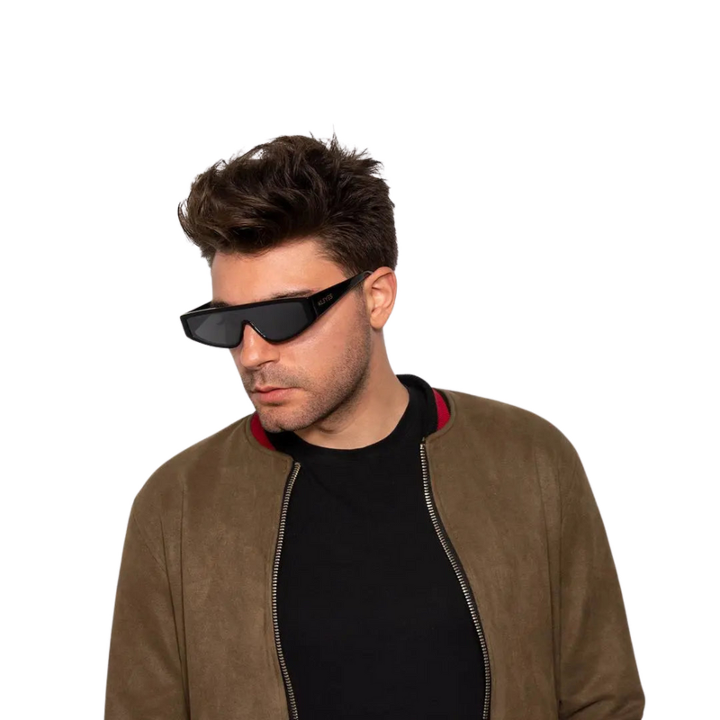 Lunettes de soleil "TRAP" SHINY BLACK - N° KL0043 - JosMir Beauty & Luxury