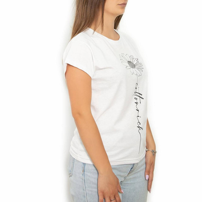 T-Shirt Cotton-Rich Basic Blanc - DAISY - N° COT0006-1