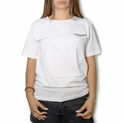 T-Shirt Cotton-Rich blanc avec broderie - N° COT0004WHT