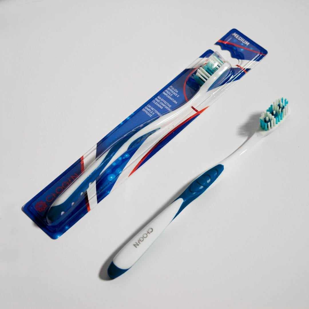 Brosse à dents - Soies Moyennes - BLEU-BLANC - N° SPZ10