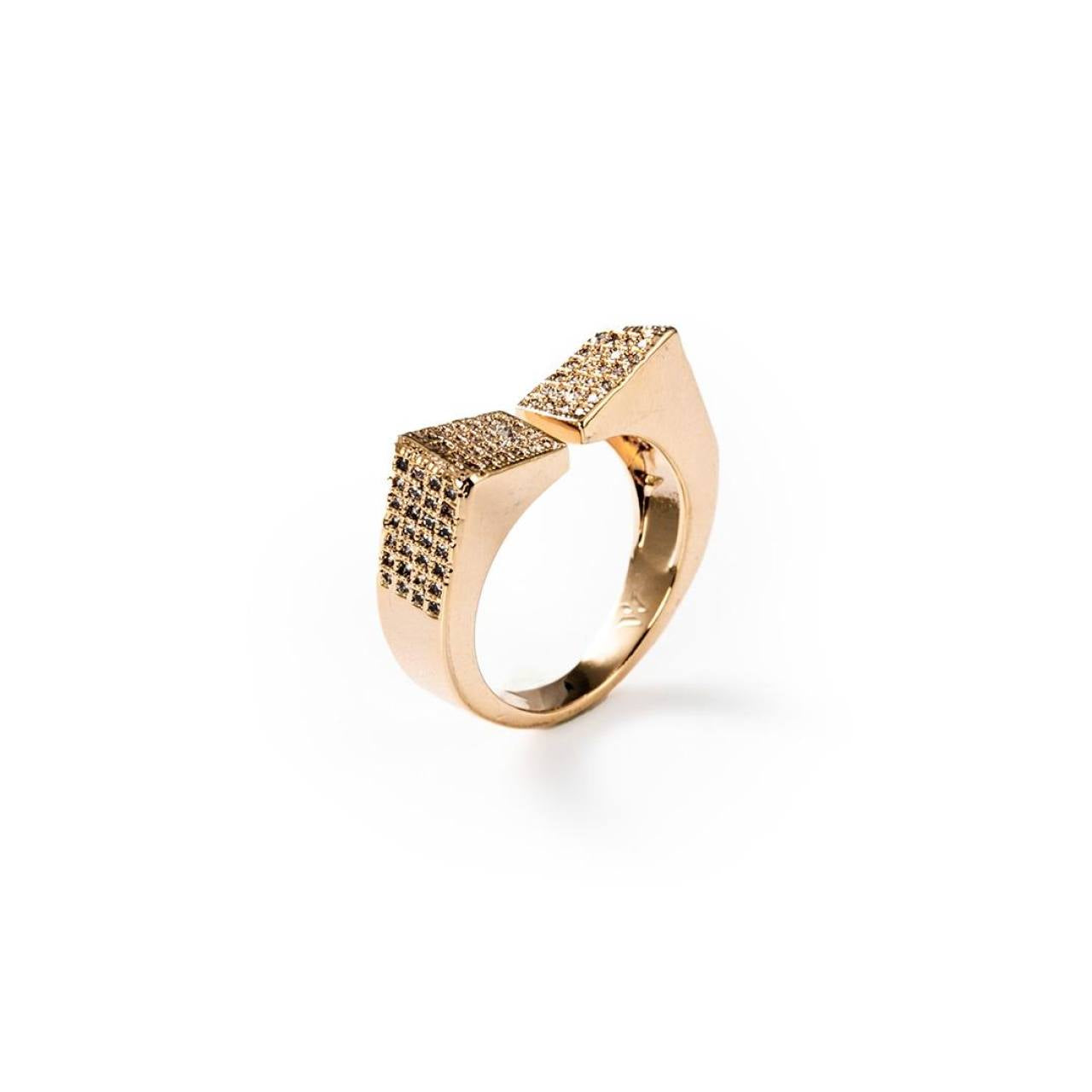 Bague Man Style plaquée OR - N° BIGAG061