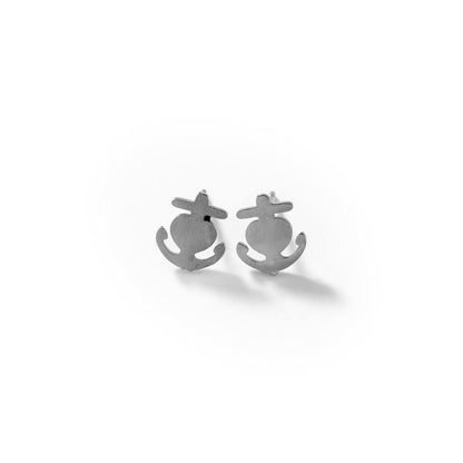 Boucles d'oreille ancre d'amour en acier 316 - N° BIGOA010