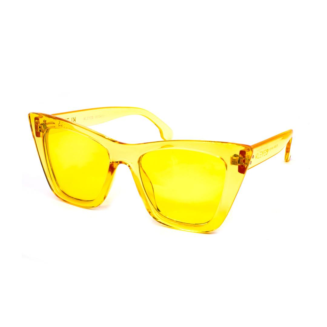 Lunettes de soleil "SQUARE KETTY" - SHINY YELLOW - N° KL0064