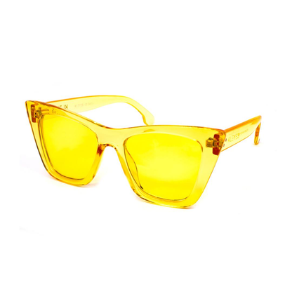 Lunettes de soleil "SQUARE KETTY" - SHINY YELLOW - N° KL0064