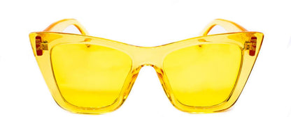 Lunettes de soleil "SQUARE KETTY" - SHINY YELLOW - N° KL0064