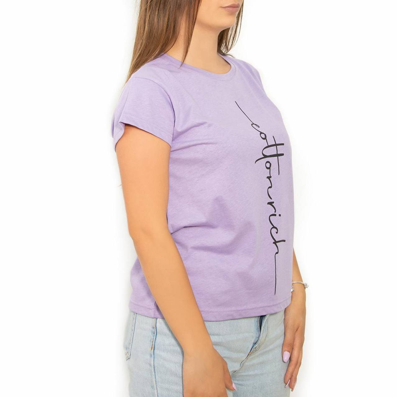 T-Shirt Cotton-Rich Basic lilas - CLASSIC - N° COT0007-3