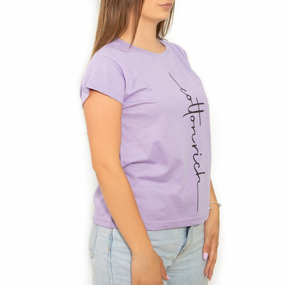 T-Shirt Cotton-Rich Basic lilas - CLASSIC - N° COT0007-3