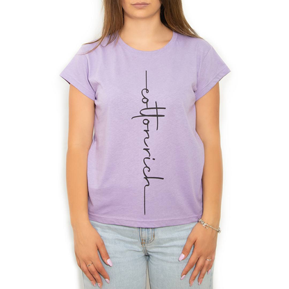 T-Shirt Cotton-Rich Basic lilas - CLASSIC - N° COT0007-3