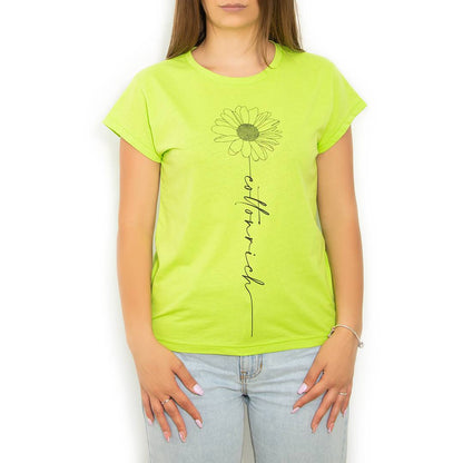 T-Shirt Cotton-Rich Basic vert lime – DAISY - N° COT0006-4